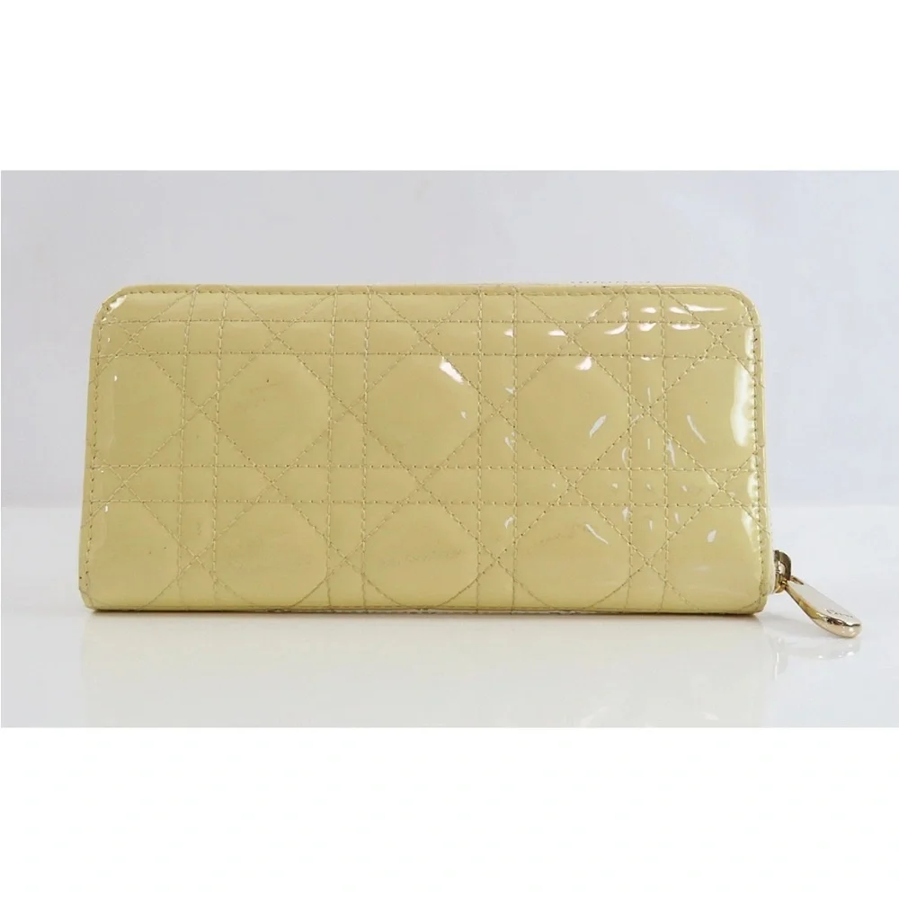 Dior Beige Quilted Women's Wallet